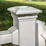 Veranda 4 in. x 4 in. White Vinyl Solar Post Cap