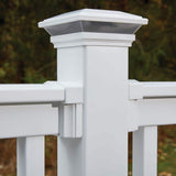 Veranda 4 in. x 4 in. White Vinyl Solar Post Cap