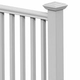 Veranda 4 in. x 4 in. White New England Post Cap with Glue