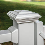 Veranda 4 in. x 4 in. White New England Post Cap with Glue