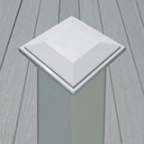 Veranda 4 in. x 4 in. White Contemporary Post Cap with Glue