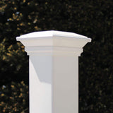 Veranda 4 in. x 4 in. White Contemporary Post Cap with Glue
