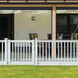 Veranda 36 in. to 48 in. Traditional White PolyComposite Rail Gate Kit