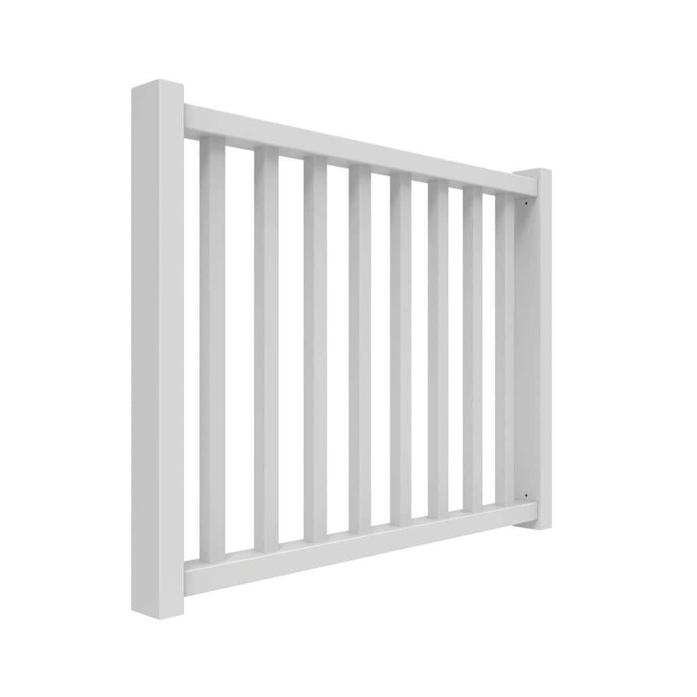 Veranda 36 in. to 48 in. Traditional White PolyComposite Rail Gate Kit