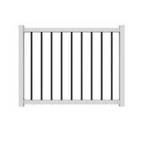 Veranda 36 in. to 48 in. Traditional White Poly-Composite Rail Gate Kit with Metal Balusters