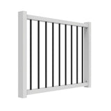 Veranda 36 in. to 48 in. Traditional White Poly-Composite Rail Gate Kit with Metal Balusters