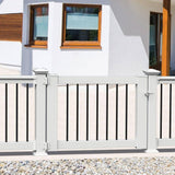 Veranda 36 in. to 48 in. Traditional White Poly-Composite Rail Gate Kit with Metal Balusters