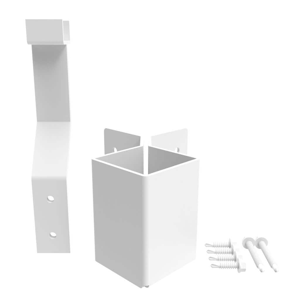 Veranda Aluminum Rail Fascia Mount Out Corner Bracket W
