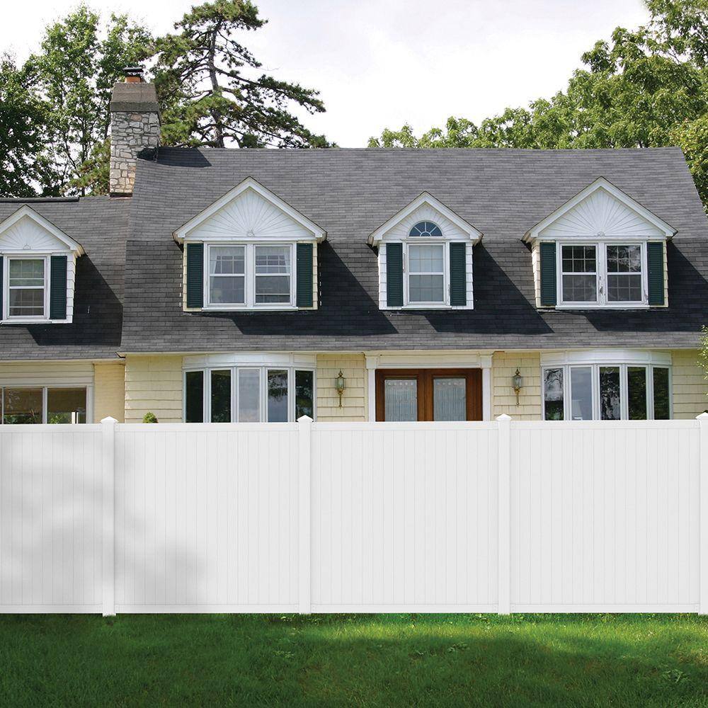 Veranda Somerset 6 ft. H x 6 ft. W Tan Vinyl Privacy Unassembled Fence Panel