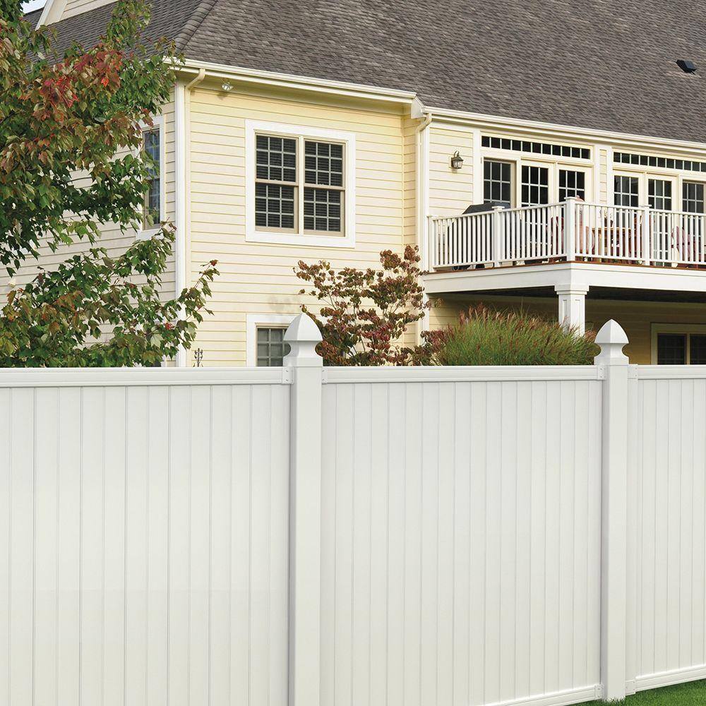Veranda Somerset 6 ft. H x 6 ft. W Tan Vinyl Privacy Unassembled Fence Panel