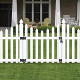 Veranda Glendale 4 ft x 8 ft White Vinyl Scalloped Top Picket Fence Panel