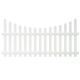 Veranda Glendale 4 ft x 8 ft White Vinyl Scalloped Top Picket Fence Panel