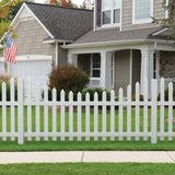 Veranda Glendale 4 ft x 8 ft White Vinyl Scalloped Top Picket Fence Panel