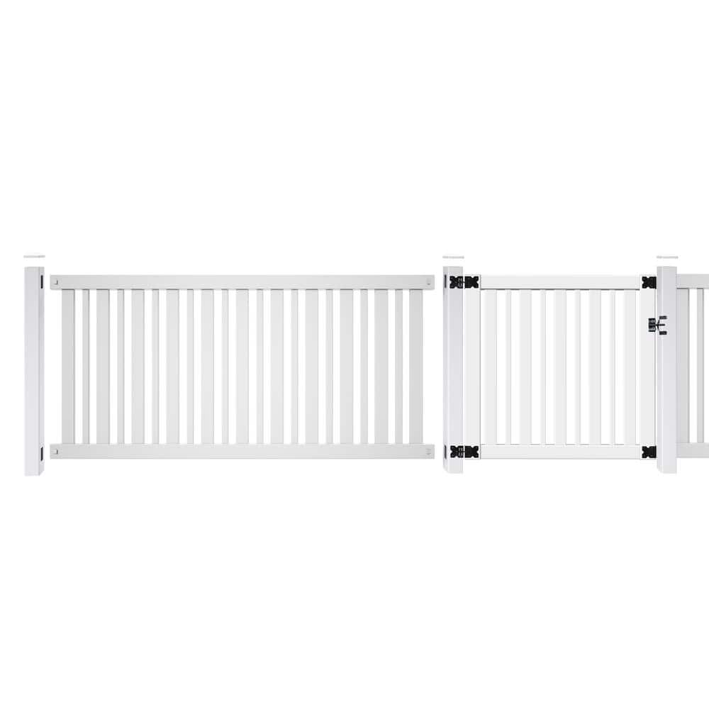 Veranda LaFayette 4 ft. H x 8 ft. W White Vinyl Spaced Picket Fence Panel Kit