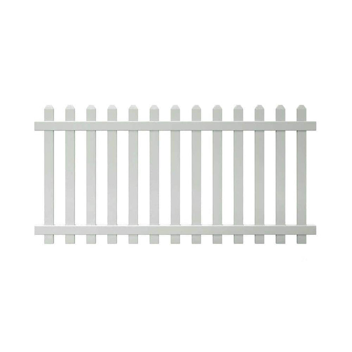 Veranda Glendale White Vinyl Spaced Picket Fence Panel