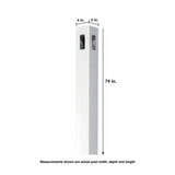 Veranda LaFayette 4 in. x 4 in. x 6 ft. White Vinyl Routed Fence Corner Post