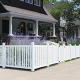 Veranda LaFayette 4 in. x 4 in. x 6 ft. White Vinyl Routed Fence Corner Post