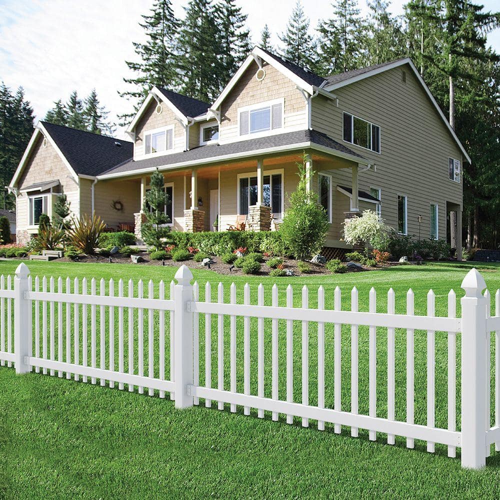 Veranda 4 in. x 4 in. x 6 ft. White Vinyl Fence Post - Maintenance-Free