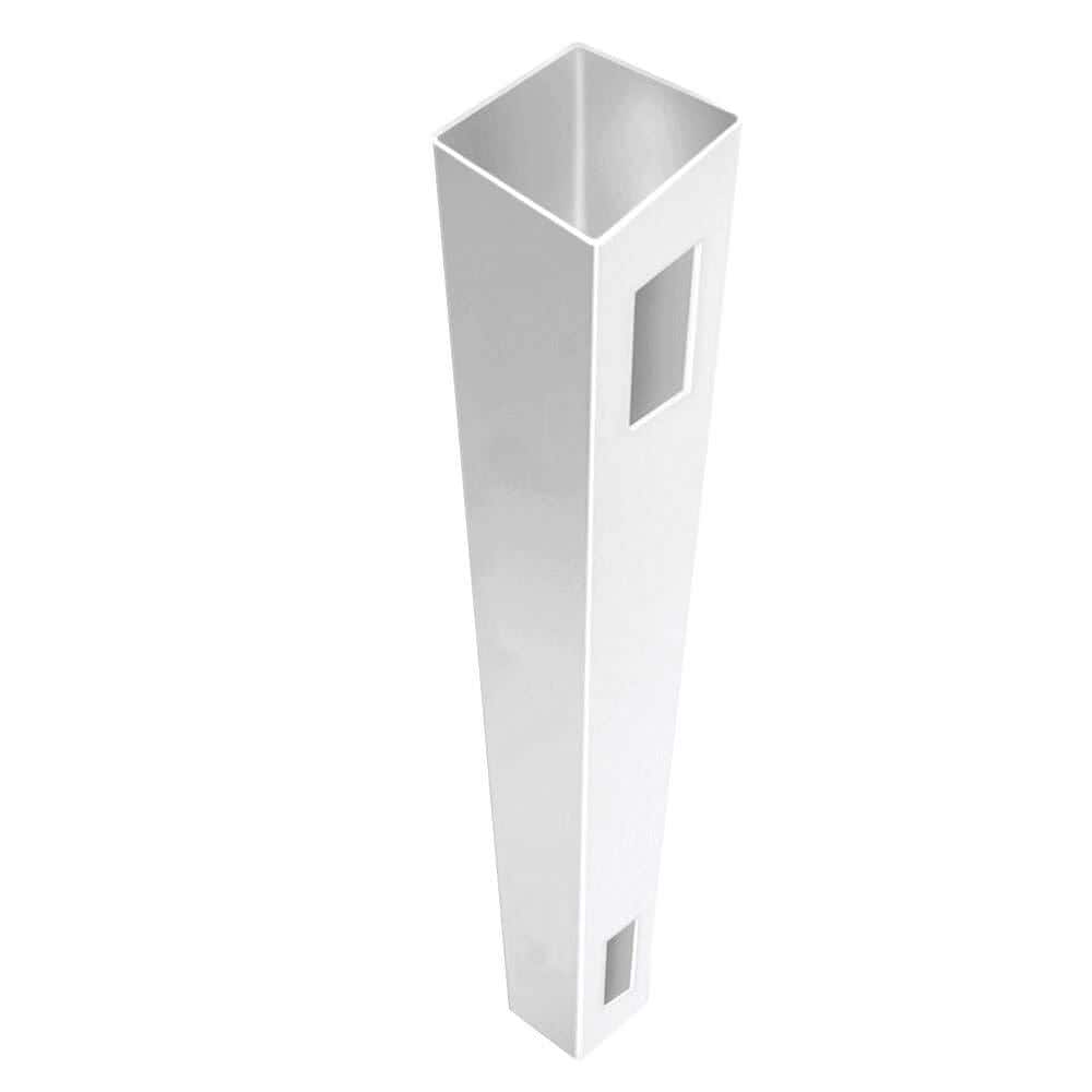 Veranda Linden 9 ft. White Vinyl Routed End Gate Fence Post