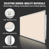 VEVOR 2 PCS 2 ft. x 4 ft. LED Flat Panel Light 6000LM 50 W LED Drop Ceiling Light 3500K/4000K/5000K for Home Office Classroom