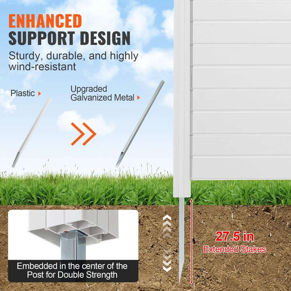 VEVOR Interlocking Gray Deck Tiles 12x12 Waterproof Outdoor Flooring - 10 Pack