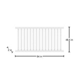 Barrette Outdoor Living Ohio 4 ft. H x 8 ft. W White Vinyl Fence Panel - Easy Assembly