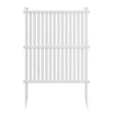 cadeninc 3 ft. W x 4 ft. H White Vinyl Privacy Screen Panels Kit - Fence-LQB1-101