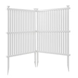cadeninc 3 ft. W x 4 ft. H White Vinyl Privacy Screen Panels Kit - Fence-LQB1-101