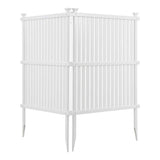 cadeninc 3 ft. W x 4 ft. H White Vinyl Privacy Screen Panels Kit - Fence-LQB1-101