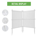 cadeninc 3 ft. W x 4 ft. H White Vinyl Privacy Screen Panels Kit - Fence-LQB1-101