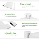 4.17 ft. W x 4.17 ft. H White Vinyl Privacy Fence Panels Kit