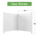 4.17 ft. W x 4.17 ft. H White Vinyl Privacy Fence Panels Kit