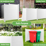 4.17 ft. W x 4.17 ft. H White Vinyl Privacy Fence Panels Kit