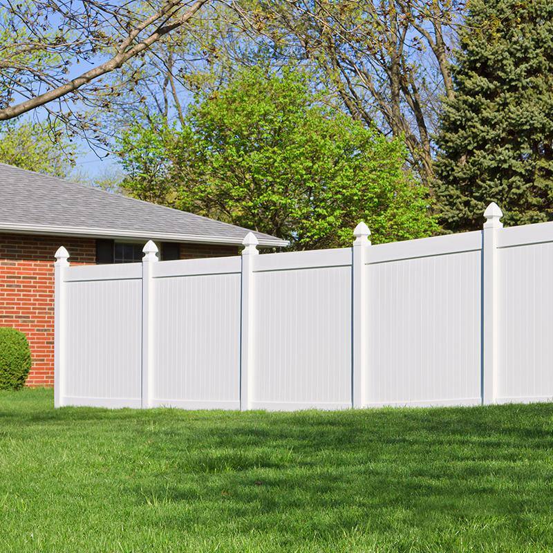 Unbranded 6 ft. x 6 ft. White Vinyl Fence Panel Set - 2 Pieces