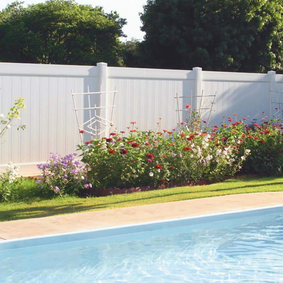 Unbranded 6 ft. x 6 ft. White Vinyl Fence Panel Set - 2 Pieces