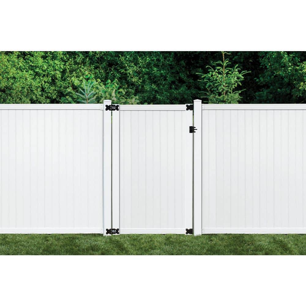SIXTH AVENUE Belfast 4 in. x 4 in. x 96 in. White Vinyl Fence Post Kit