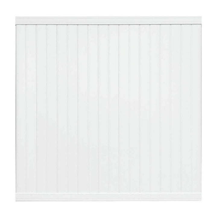 SIXTH AVENUE Belfast 4 in. x 4 in. x 96 in. White Vinyl Fence Post Kit