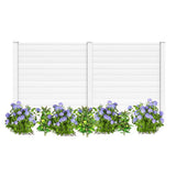 HONEY JOY 4.08 ft. x 4.04 ft. White PVC Outdoor Privacy Fence Panel