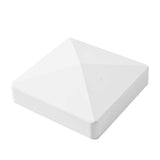 cadeninc 5 in. x 8 ft. White Vinyl Routed Fence Corner Post Set, Caps Included