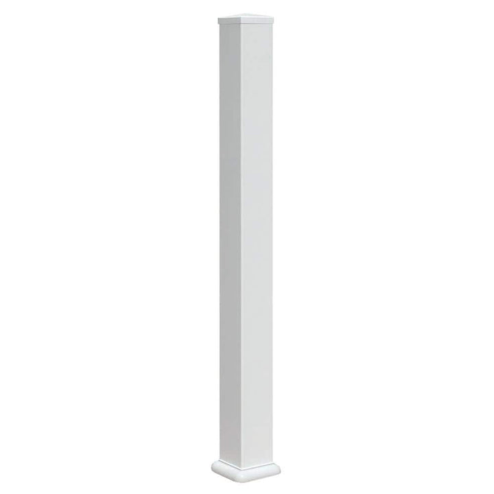 Premium 3.76 in. x 3.76 in. x 3.67 ft. White Vinyl Fence Post