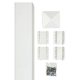 SIXTH AVENUE Belfast 4 in. x 4 in. x 96 in. White Vinyl Fence Post Kit