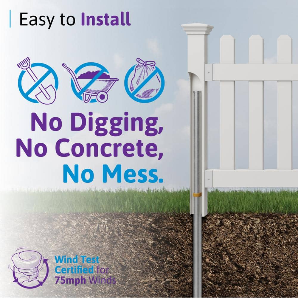 WamBam Fence 3-1/2 ft. x 2-5/8 ft. Newport Vinyl Picket Fence Gate with Stainless Steel Hardware