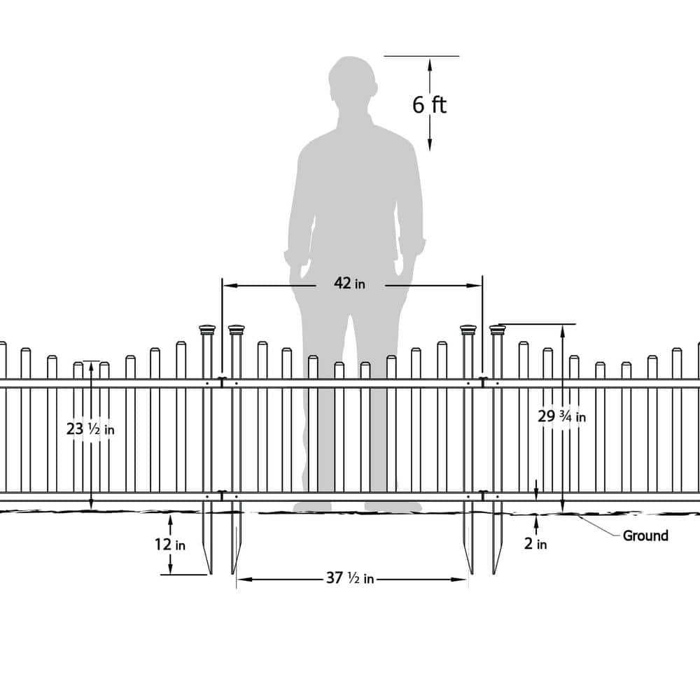 Zippity Outdoor Products Washington Vinyl Picket Fence Panel Kit 2-Pack