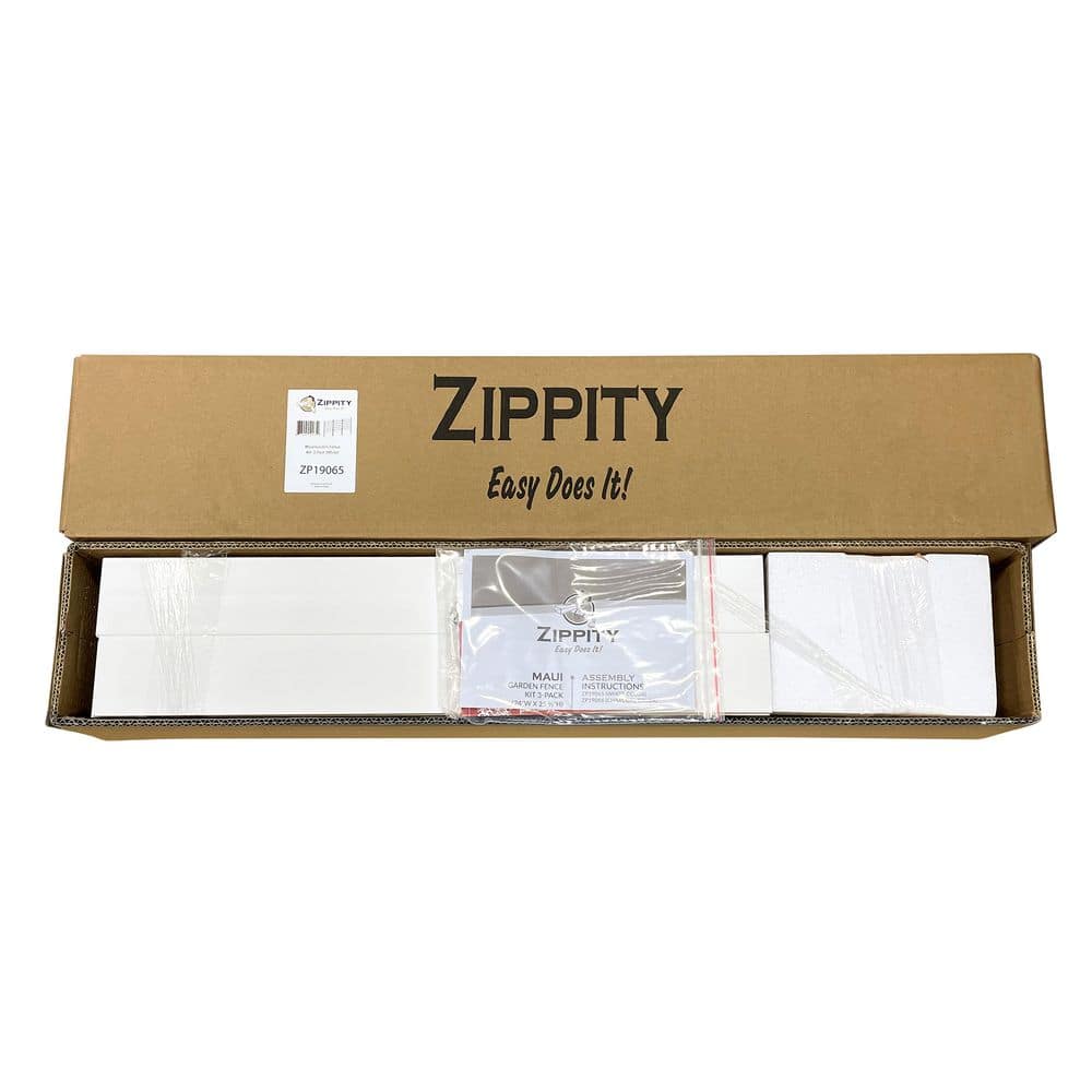 Zippity Outdoor Products Maui No-Dig White Vinyl Garden Fence Kit (3-Panels)