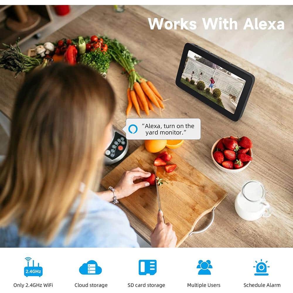 virtavo Pro Wi-Fi 1080p Indoor/Outdoor Wire-free Home Security Camera, Night Vision, Rechargeable, 2-way Audio, Smart Detection