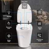 Virubi Heated Seat Smart Toilet with Remote Control and Warm Dryer