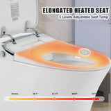 Virubi Heated Seat Smart Toilet with Remote Control and Warm Dryer