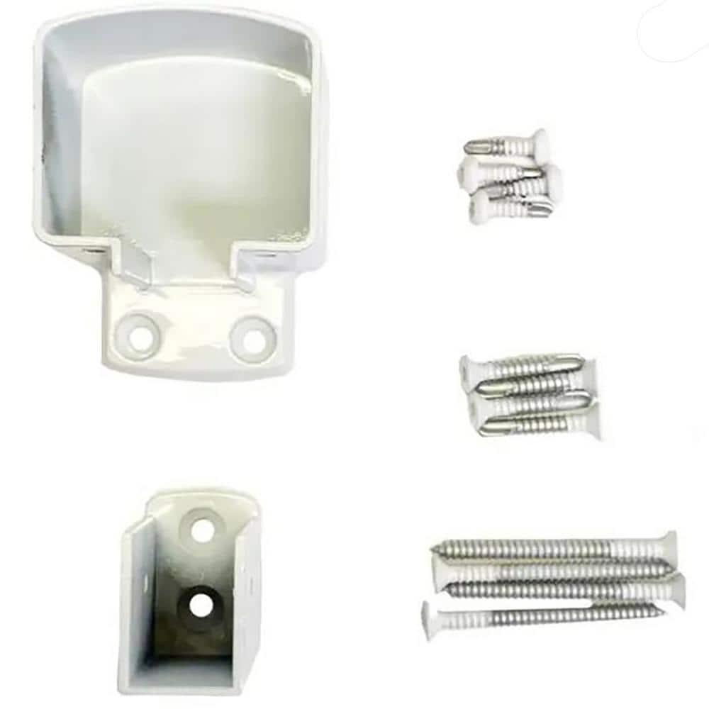 Vista Aluminum Level Rail Post Bracket Package White