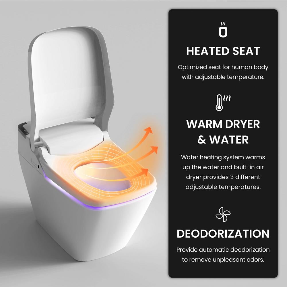 VOVO Stylement Tankless Smart Bidet One-Piece Toilet with UV LED Auto Flush & Heated Seat