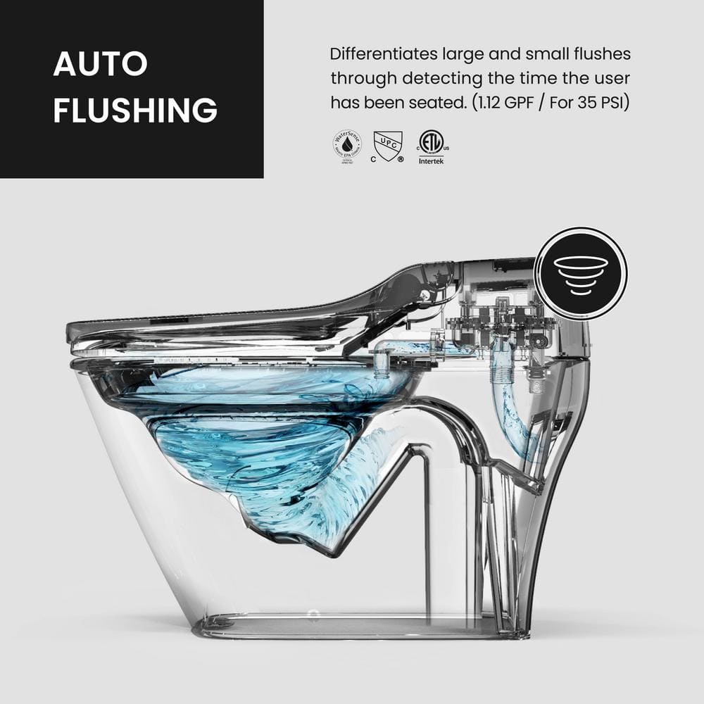 VOVO Stylement Tankless Smart Bidet One-Piece Toilet with UV LED Auto Flush & Heated Seat